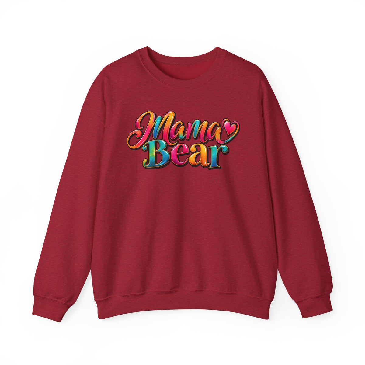 Mama Bear Crewneck Sweatshirt – Colorful Retro Mom Graphic