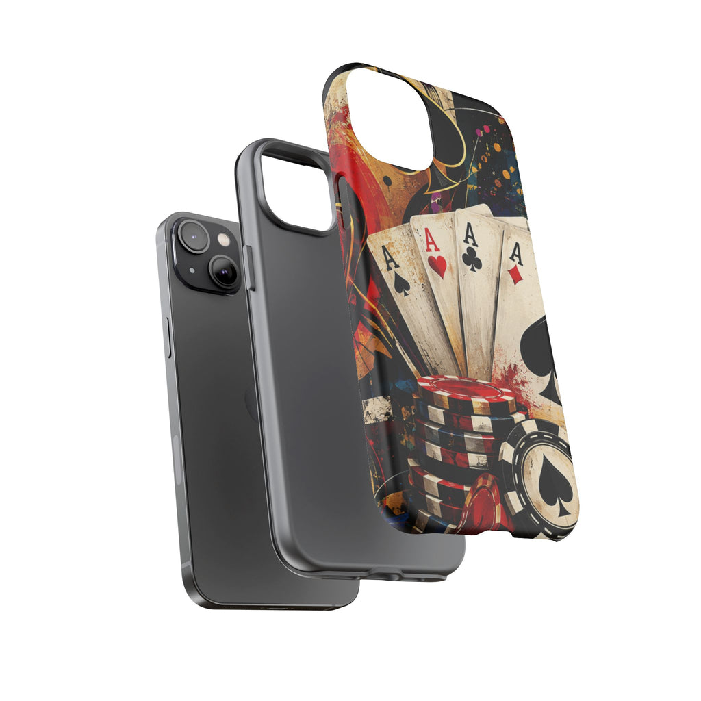 Casino Poker Ace Phone Case — Vintage Playing Cards & Chips Protective Cover