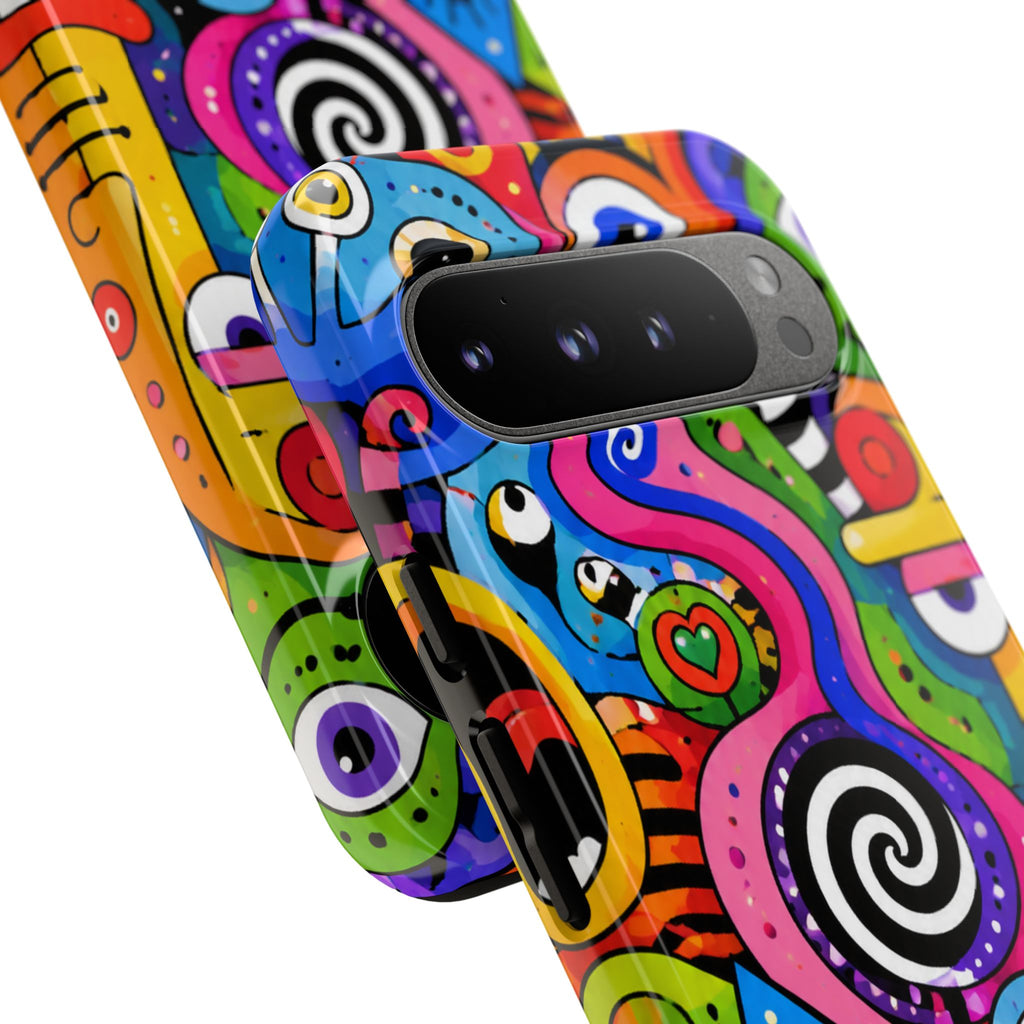 Colorful Abstract Doodle Tough Phone Case
