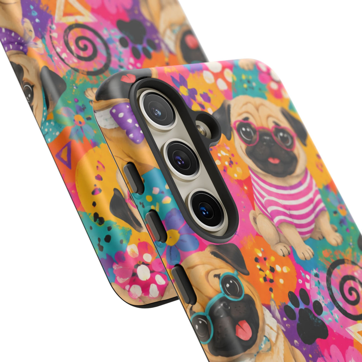 Pug Pop Art Phone Case — Colorful Pug Pattern Tough Case