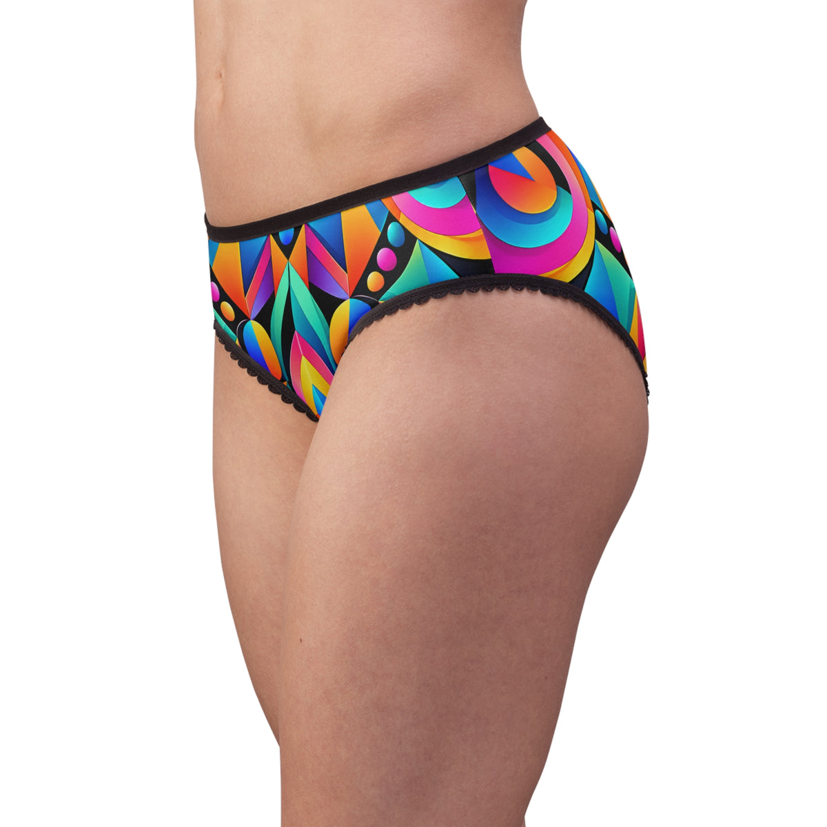Colorful Geometric Pattern Women's Briefs | Vibrant Abstract Print