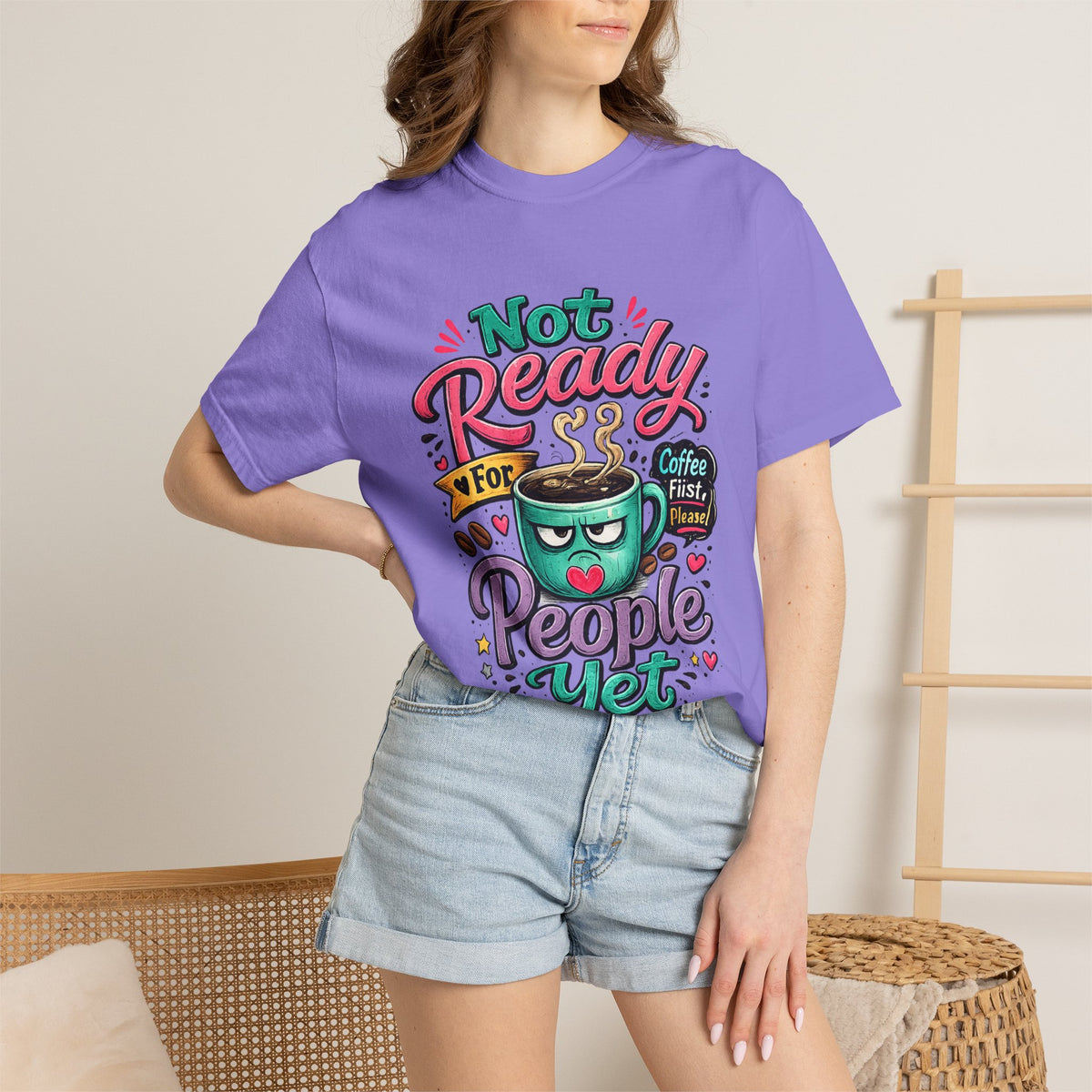 Not Ready for People Yet T-shirt | Coffee Mug Illustration Tee