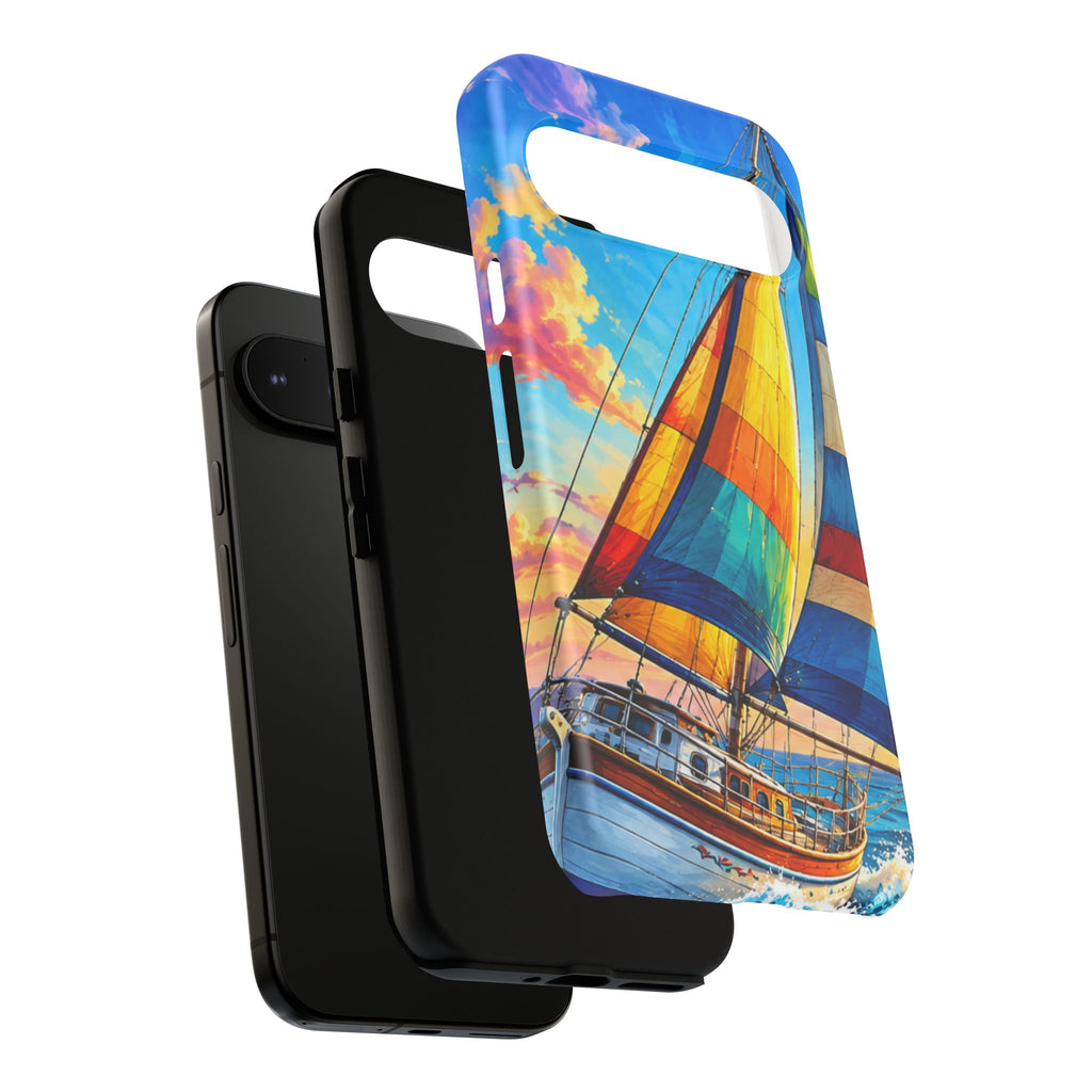Sailboat Sunset Phone Case — Colorful Nautical iPhone Cover