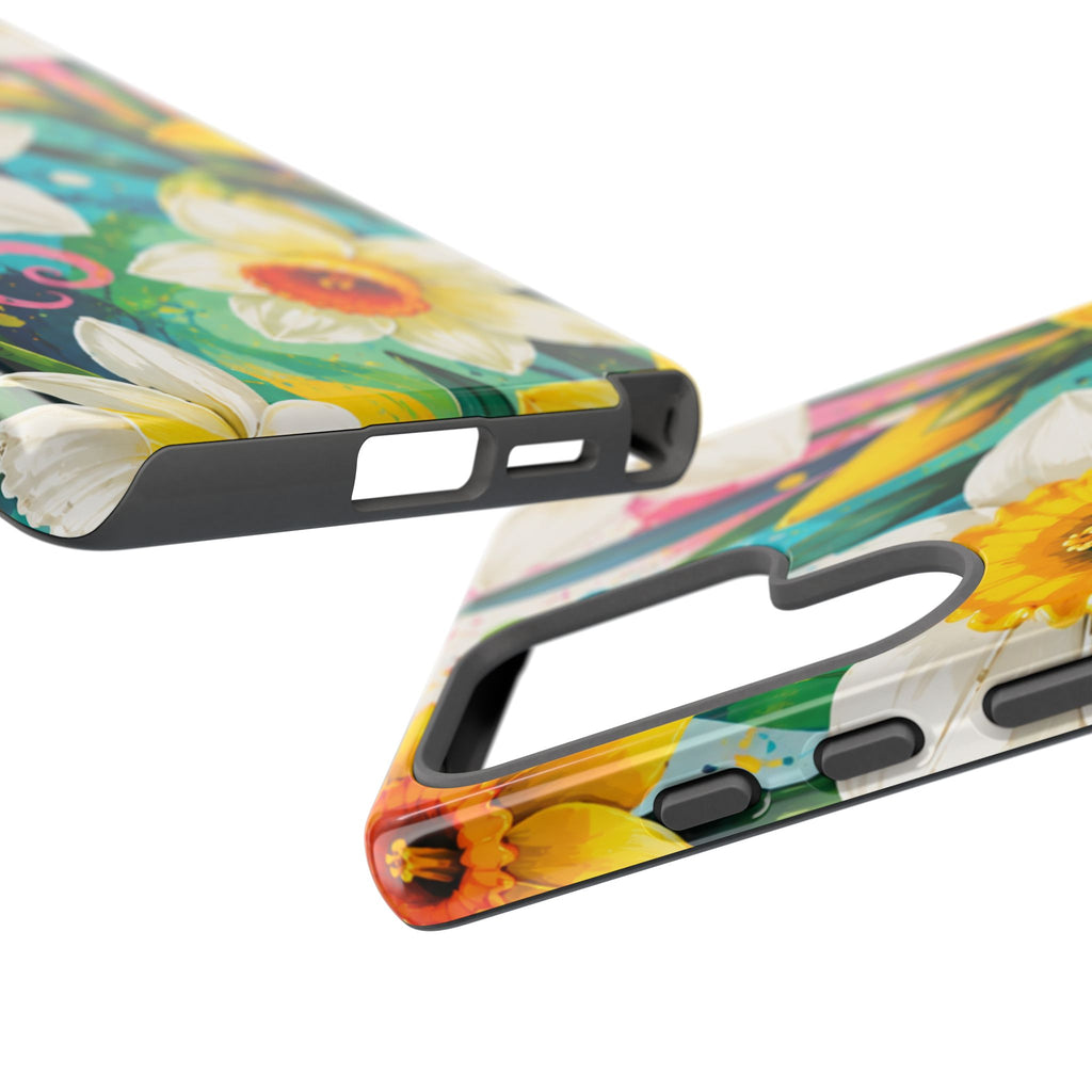 Daffodil Floral Phone Case — Bright Spring Garden Protective Cover
