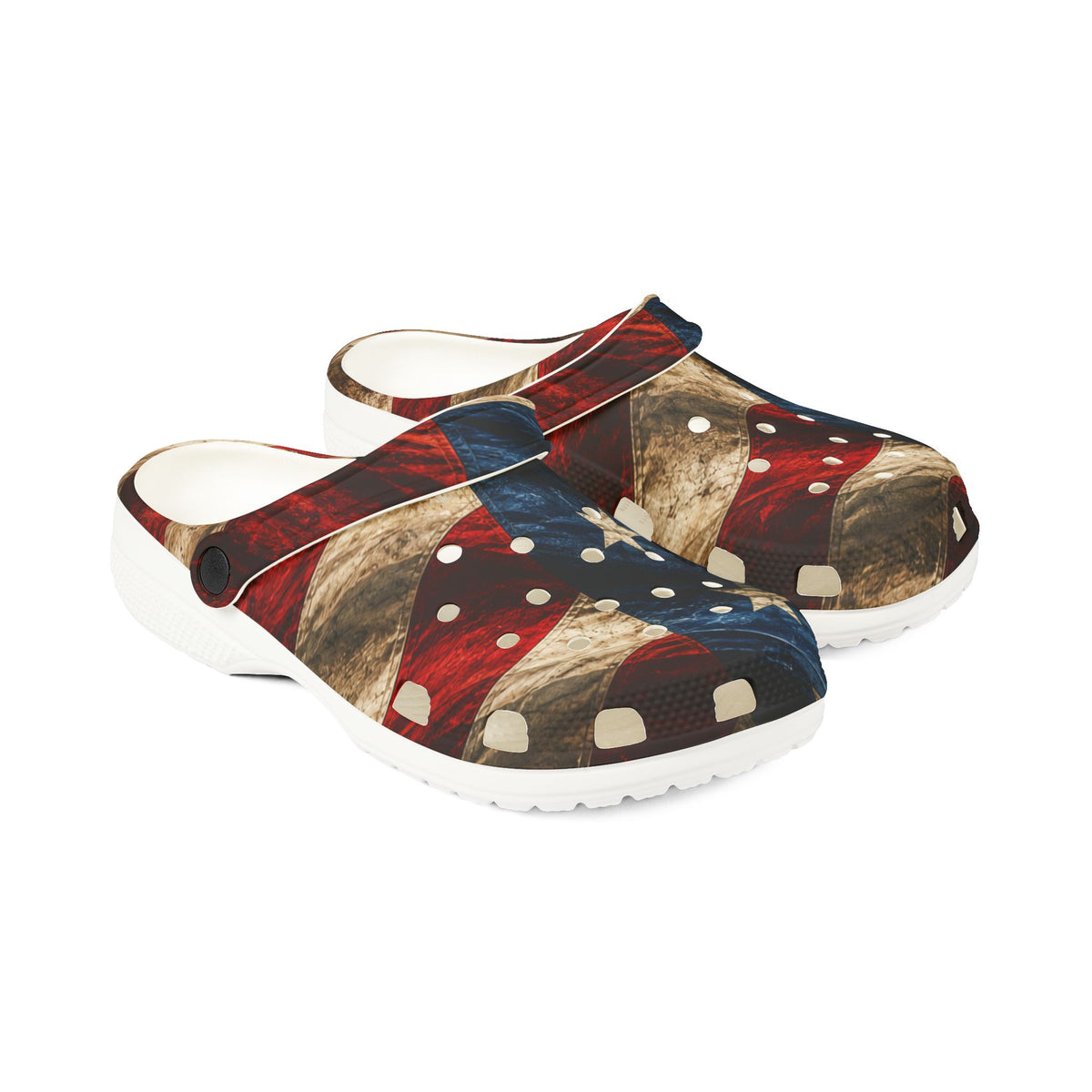 American Flag EVA Foam Clogs — Patriotic Slip-On Garden Shoes