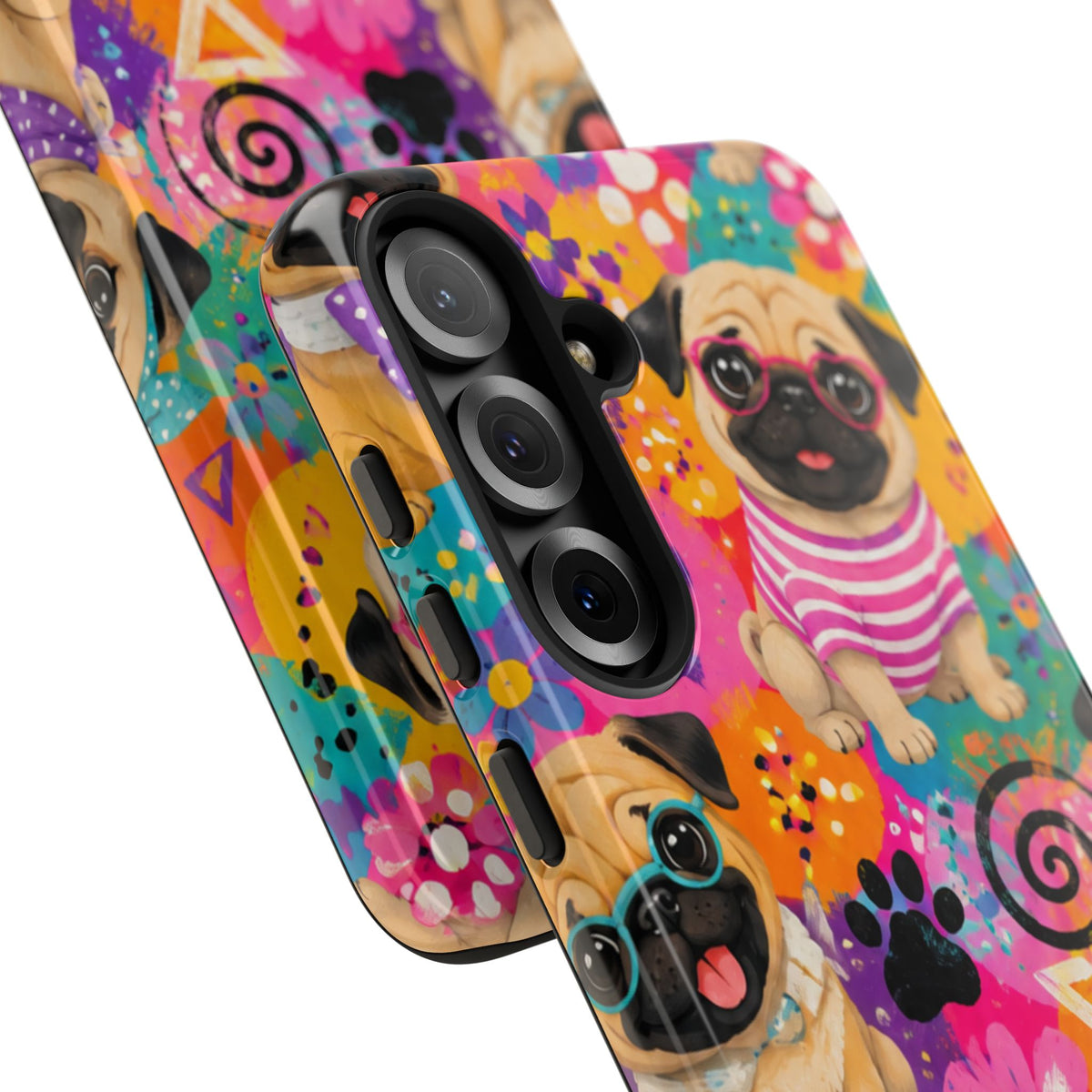 Pug Pop Art Phone Case — Colorful Pug Pattern Tough Case