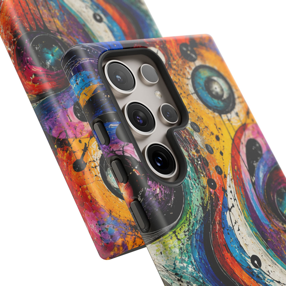Abstract Cosmic Swirl Phone Case — Colorful Artistic iPhone Tough Case