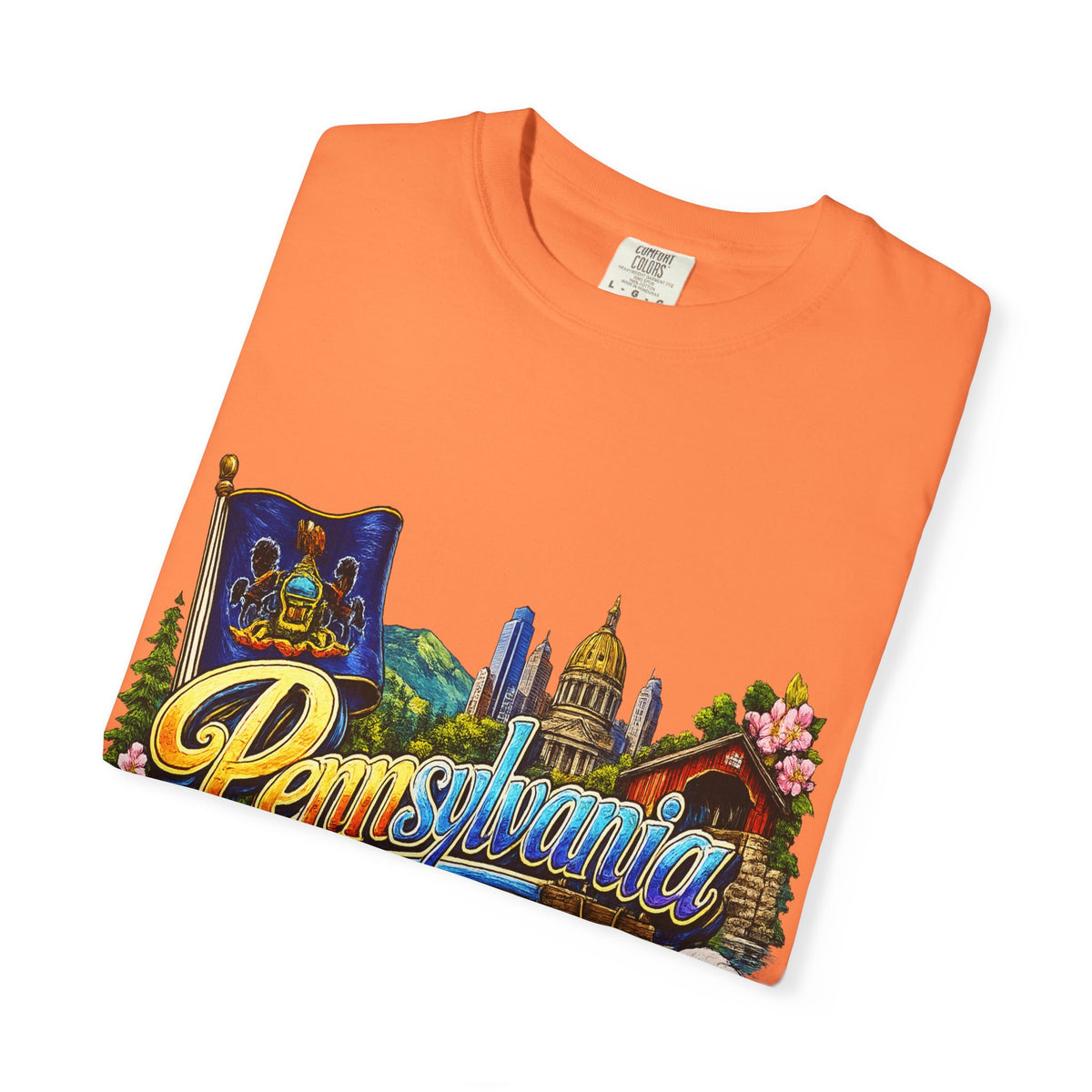 Pennsylvania Vintage Postcard T-Shirt | State Skyline Tee