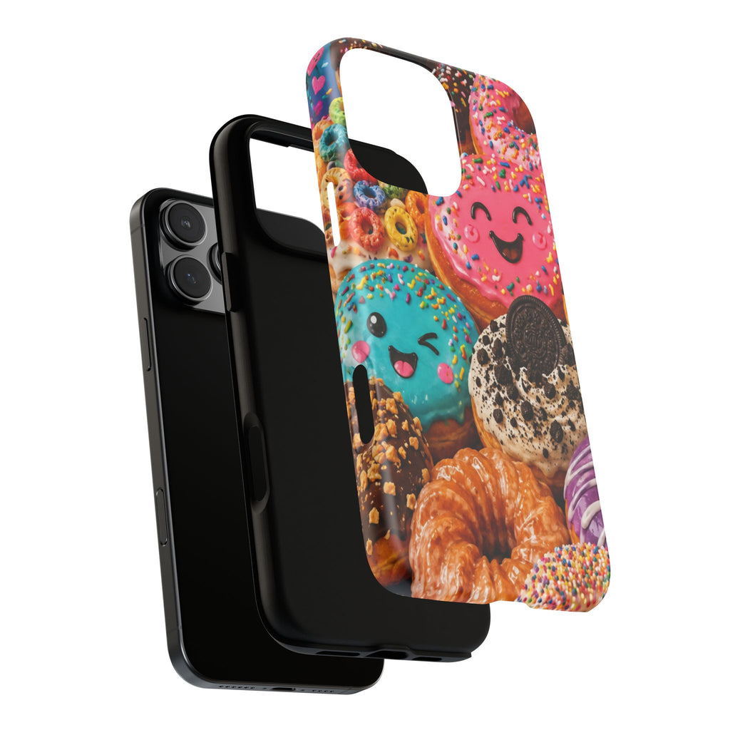 Donut Smile Tough Phone Case — Cute Colorful Desserts Protective Cover