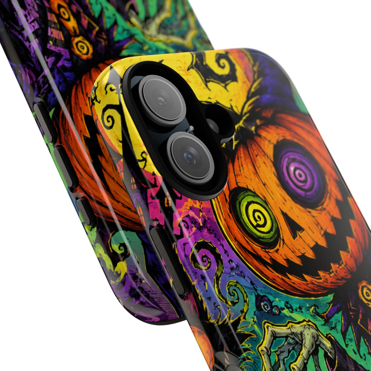 Halloween Pumpkin Skull Phone Case — Psychedelic Jack-o'-Lantern Tough Case