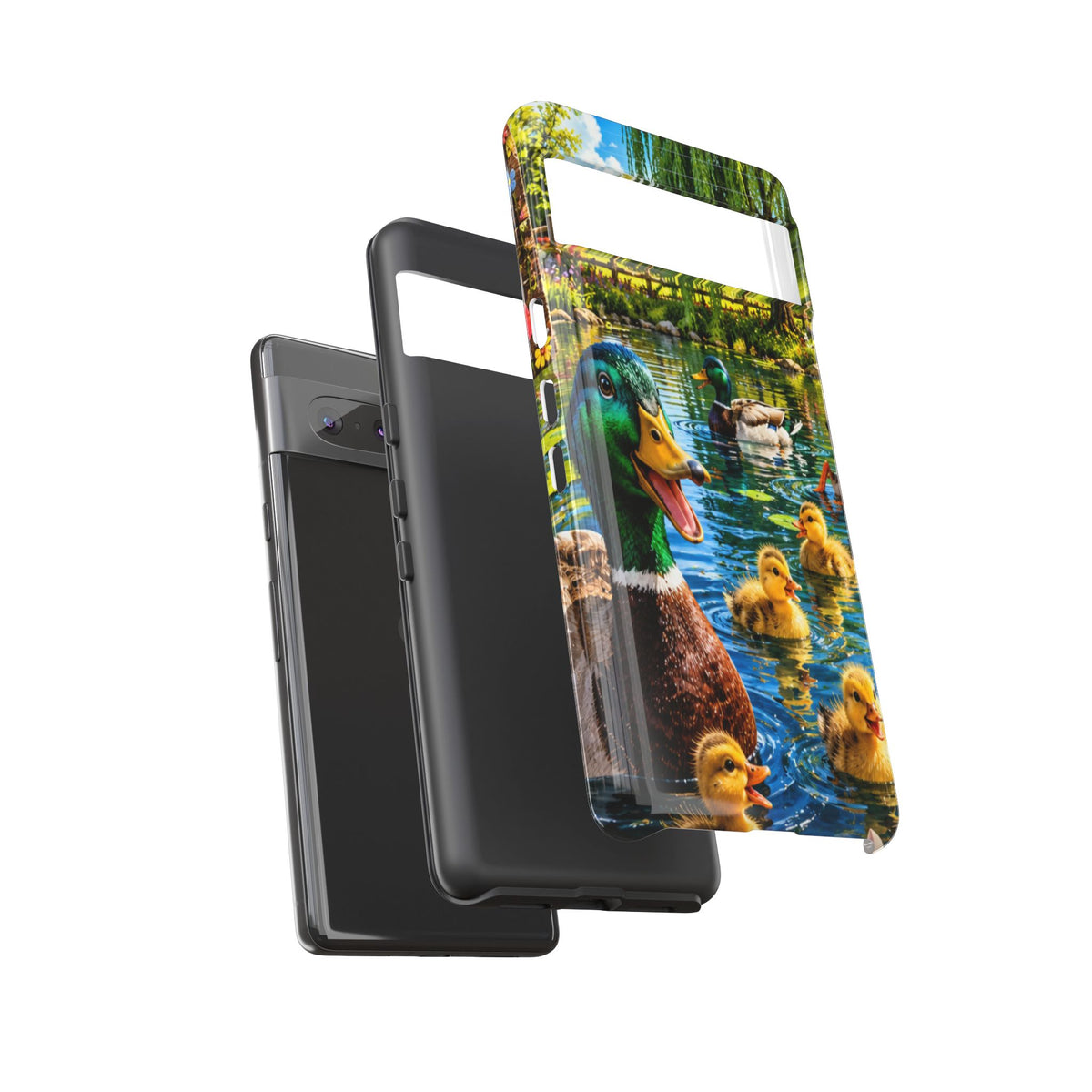Duck Family Phone Case — Cute Mallard & Ducklings Protective Tough Case