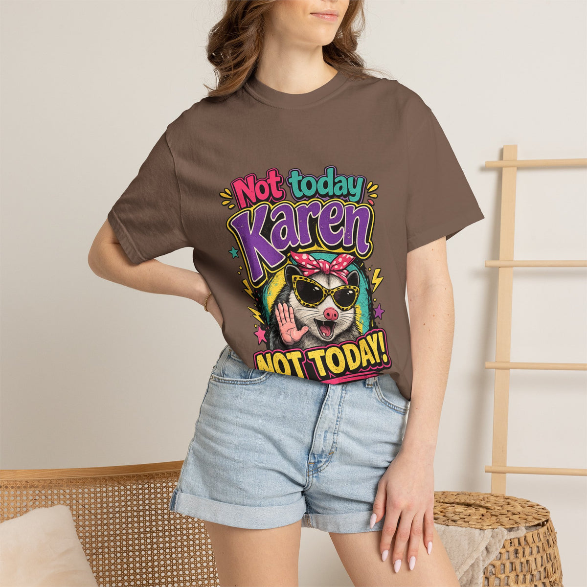 Not Today Karen dog graphic T-Shirt | Sassy Pet Illustration