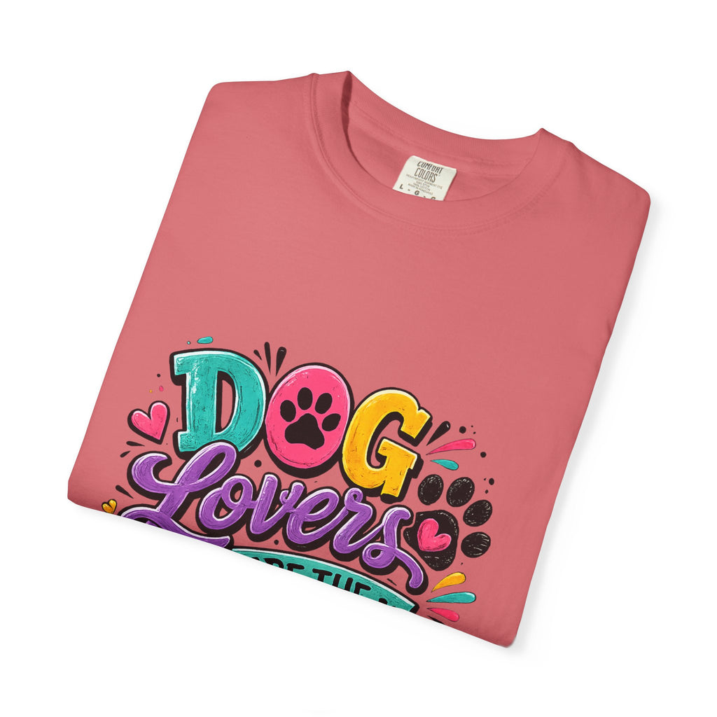 Dog Lovers Are The Best T-shirt | Colorful Paw Print Design