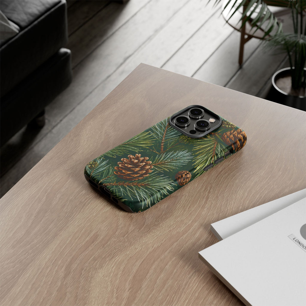 Pinecone Pines Phone Case — Festive Evergreen iPhone Cover