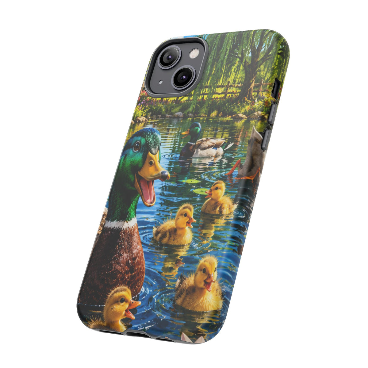 Duck Family Phone Case — Cute Mallard & Ducklings Protective Tough Case