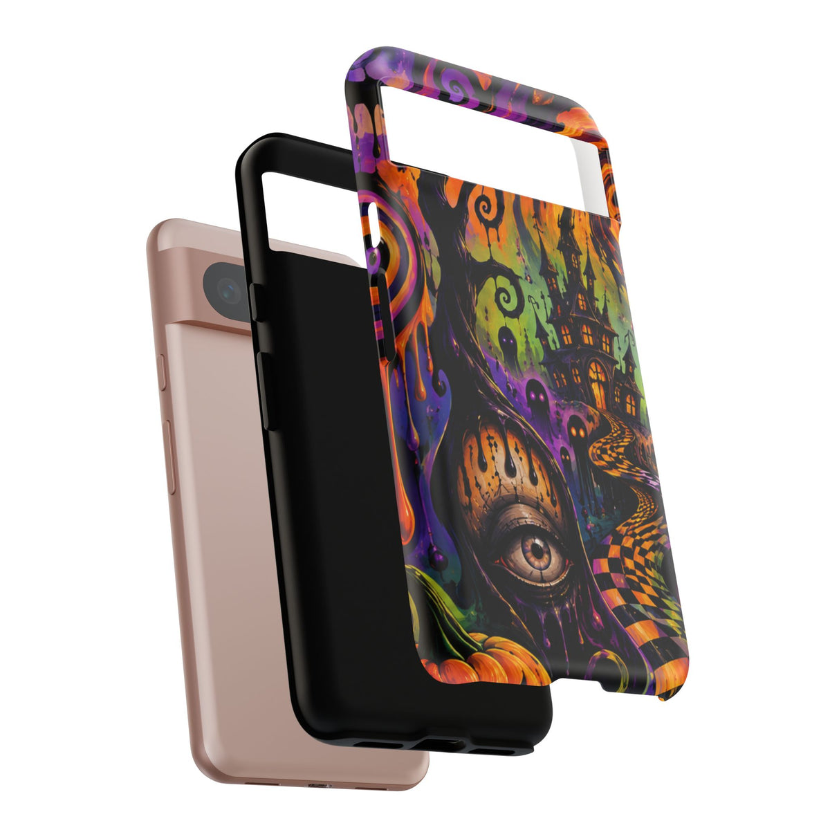 Phone Case — Psychedelic Haunted House Halloween Design