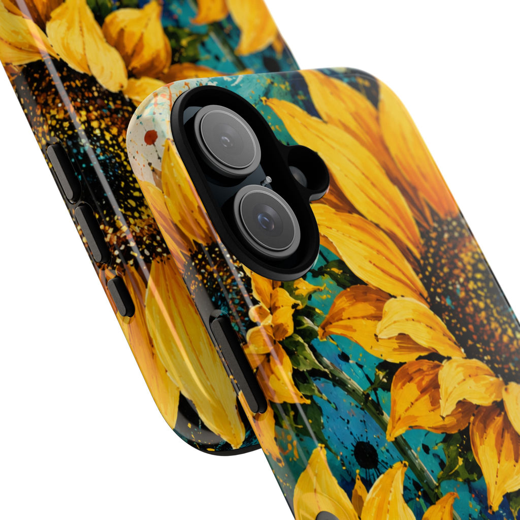 Sunflower Art Phone Case — Vibrant Yellow Floral Tough Case