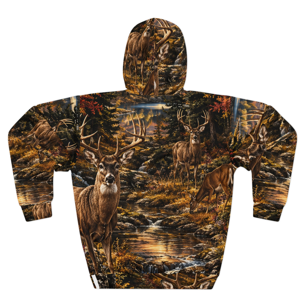 Majestic Deer Forest Scene Hoodie | All-Over Print