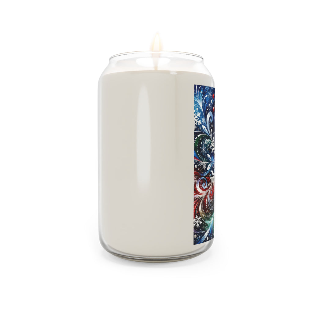 Festive Snowflake Soy Candle — Scented 13.75oz Holiday Candle
