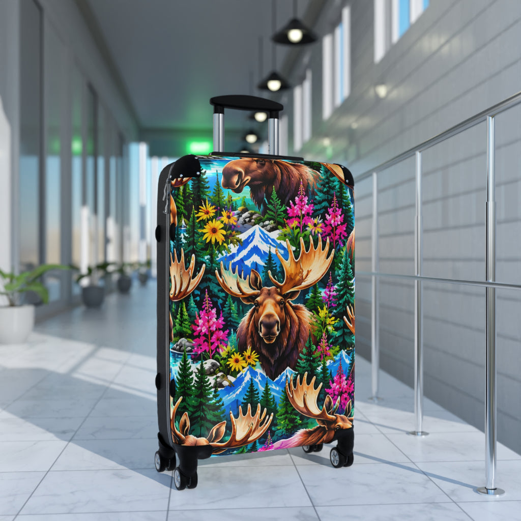 Moose Mountain Suitcase - Vibrant Wilderness Carry-On Luggage