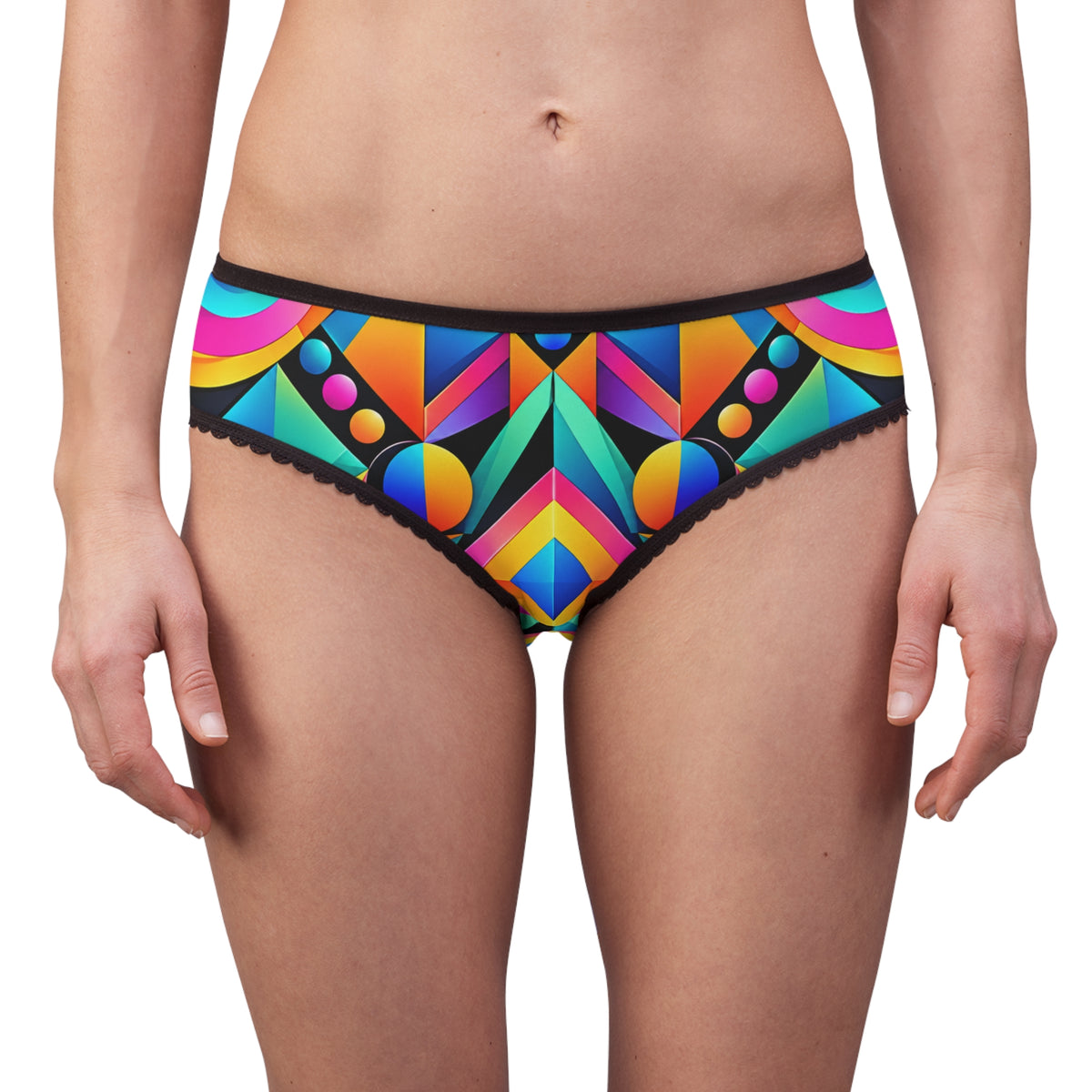Colorful Geometric Pattern Women's Briefs | Vibrant Abstract Print