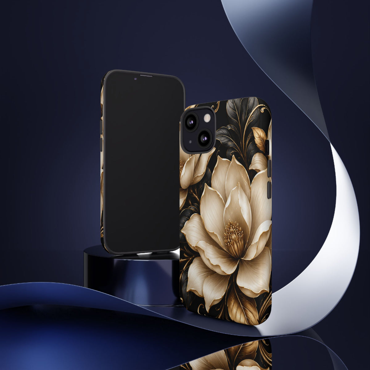 Floral Tough Case — Elegant Gold Magnolia Phone Case
