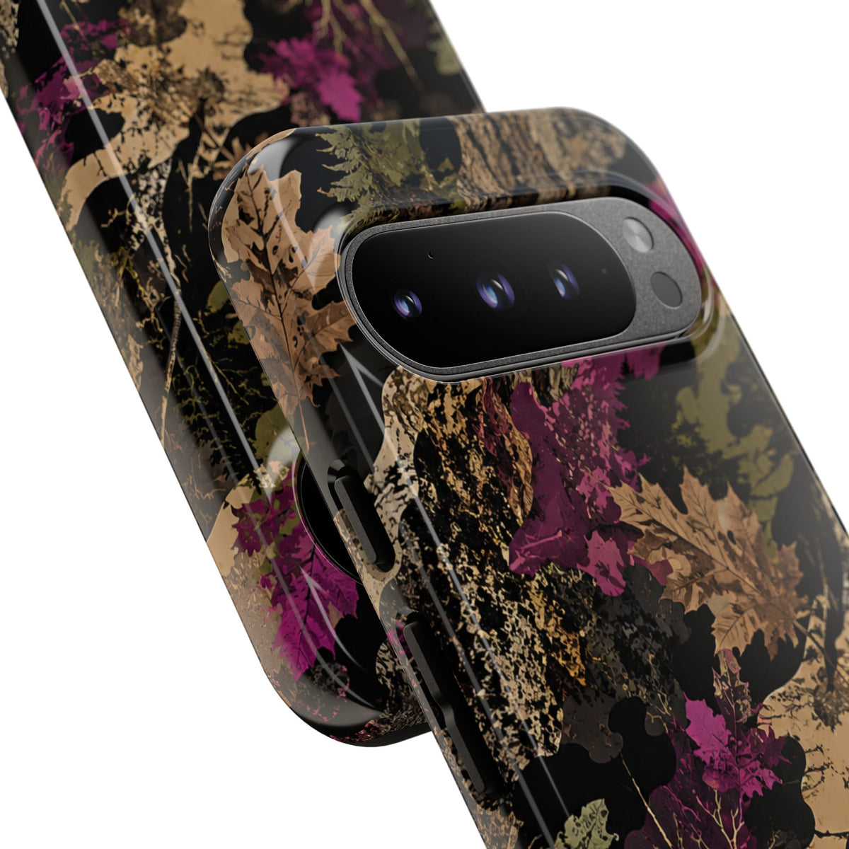 Camo Floral Tough Phone Case — Rugged Nature-Inspired Protection