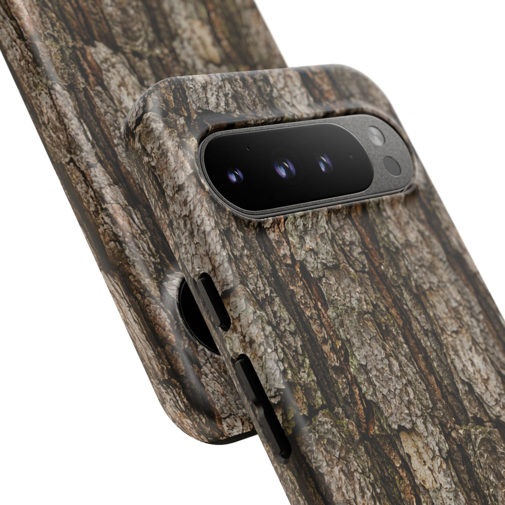 Bark Texture Phone Case - Rugged Woodland Camouflage for Nature Lovers