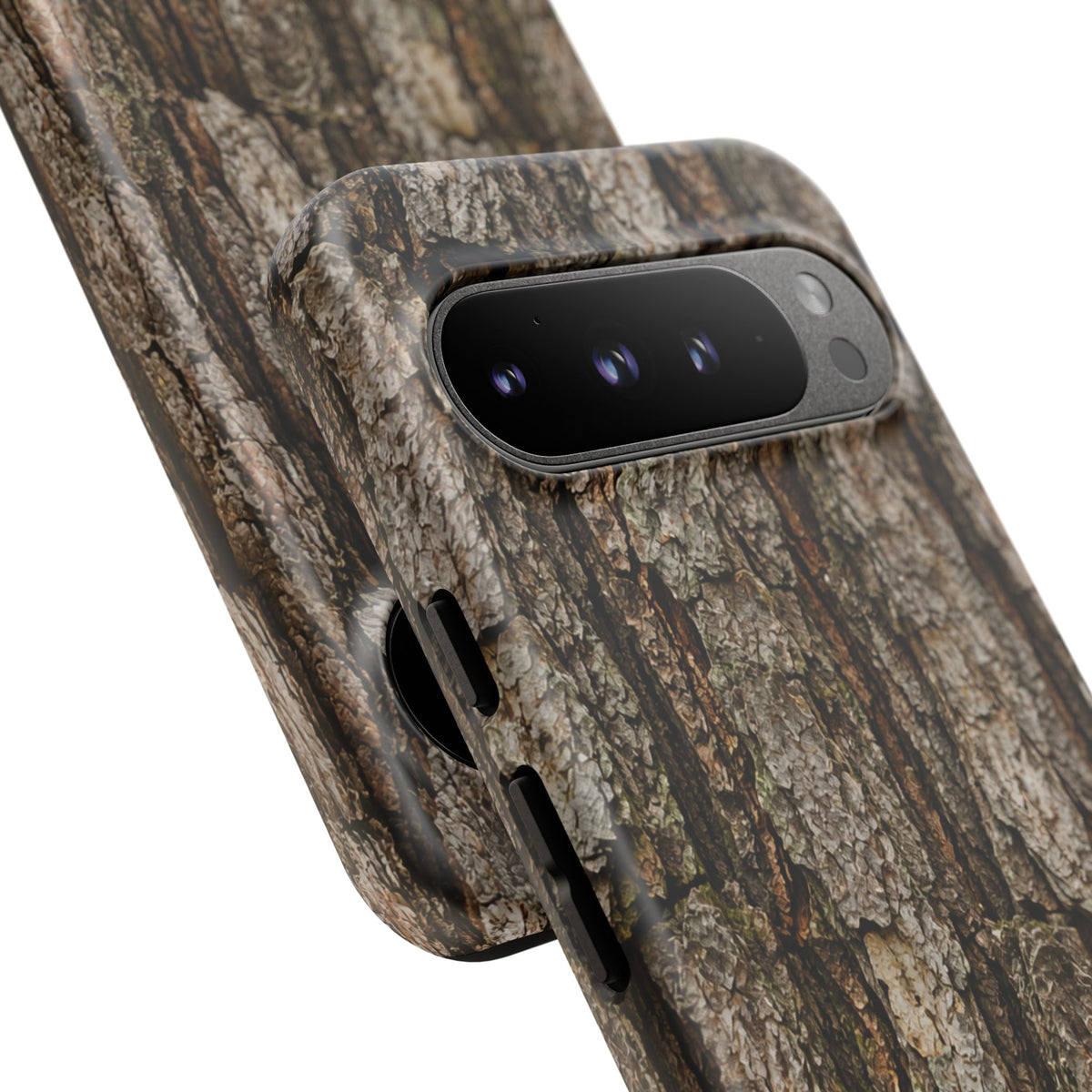 Bark Texture Phone Case - Rugged Woodland Camouflage for Nature Lovers