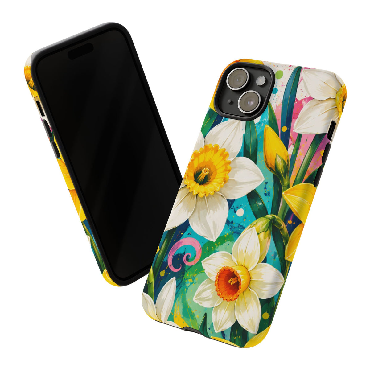 Daffodil Floral Phone Case — Bright Spring Garden Protective Cover