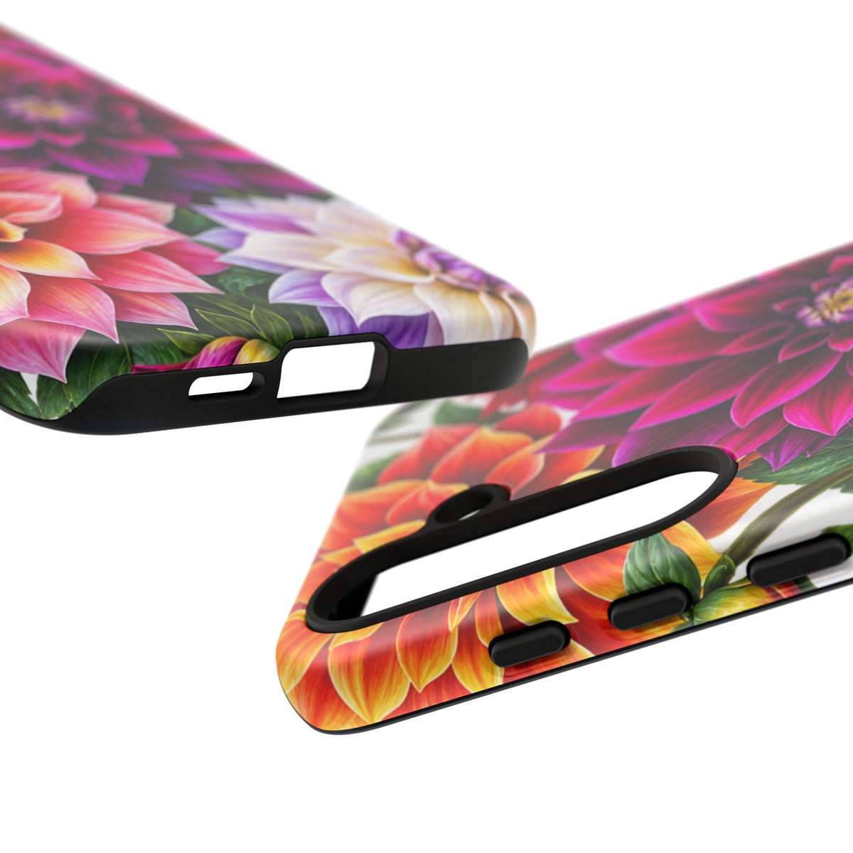 Floral Dahlia Tough Phone Case — Vibrant Protective Floral Phone Cover
