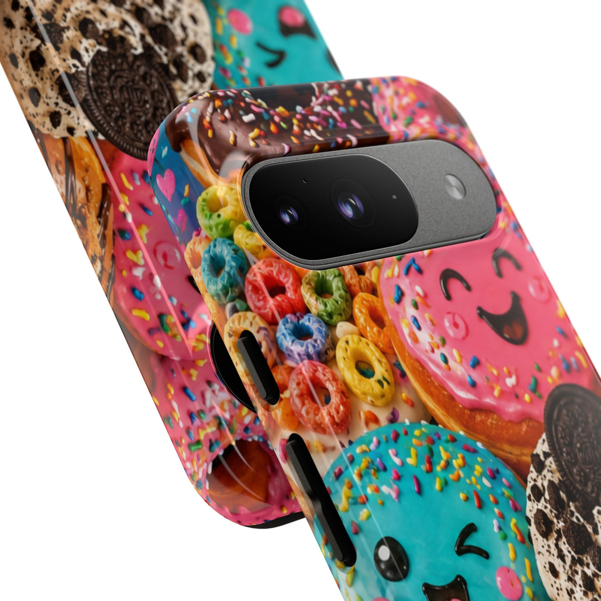Donut Smile Tough Phone Case — Cute Colorful Desserts Protective Cover