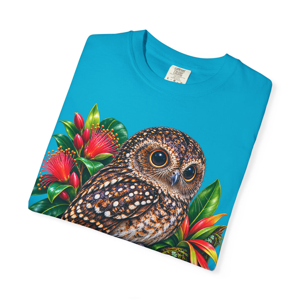 Owl & Hibiscus Shirt — Tropical Owl Graphic T-Shirt