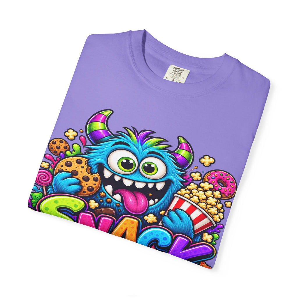 Snack Monster T-shirt | Colorful Cartoon Monster Snacks