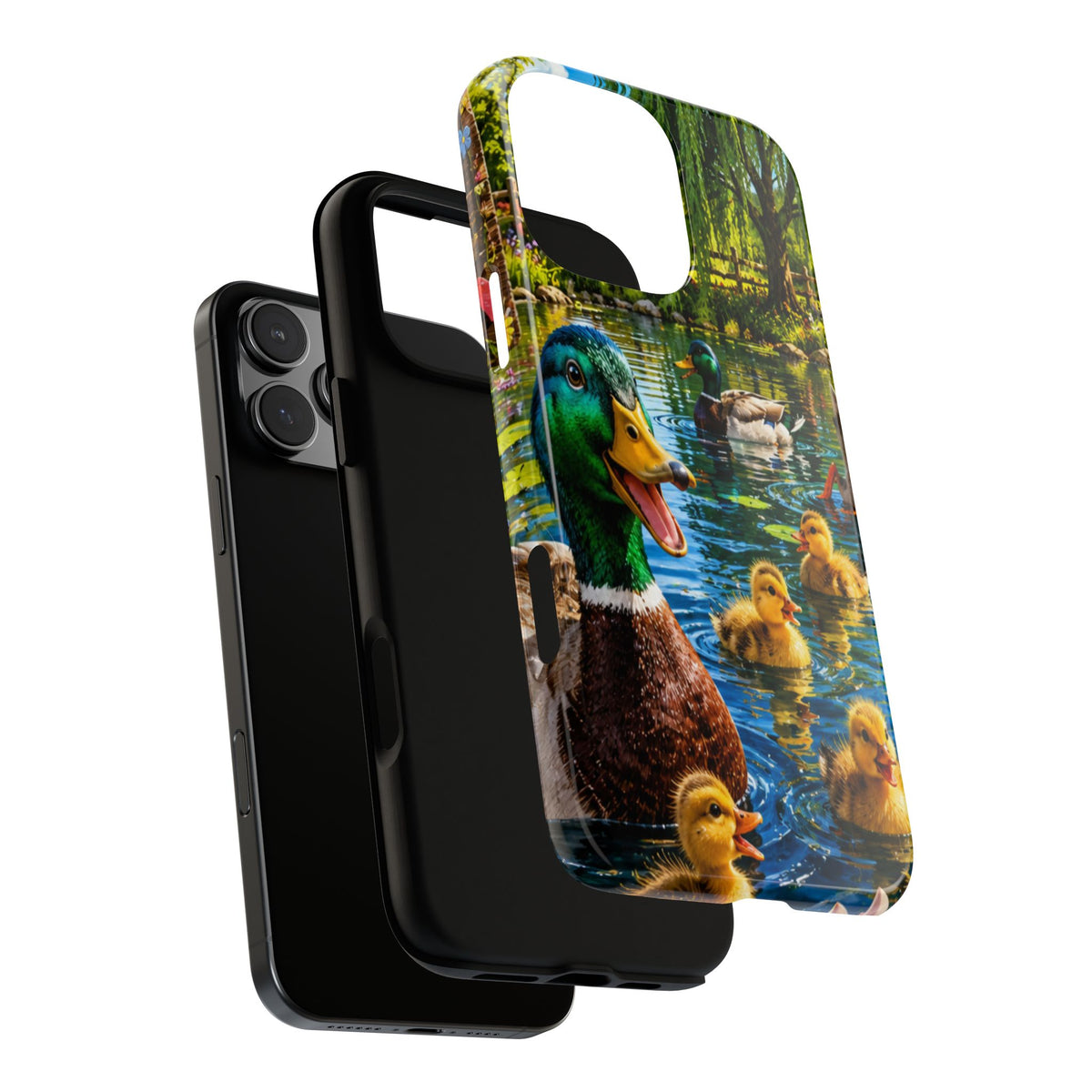 Duck Family Phone Case — Cute Mallard & Ducklings Protective Tough Case