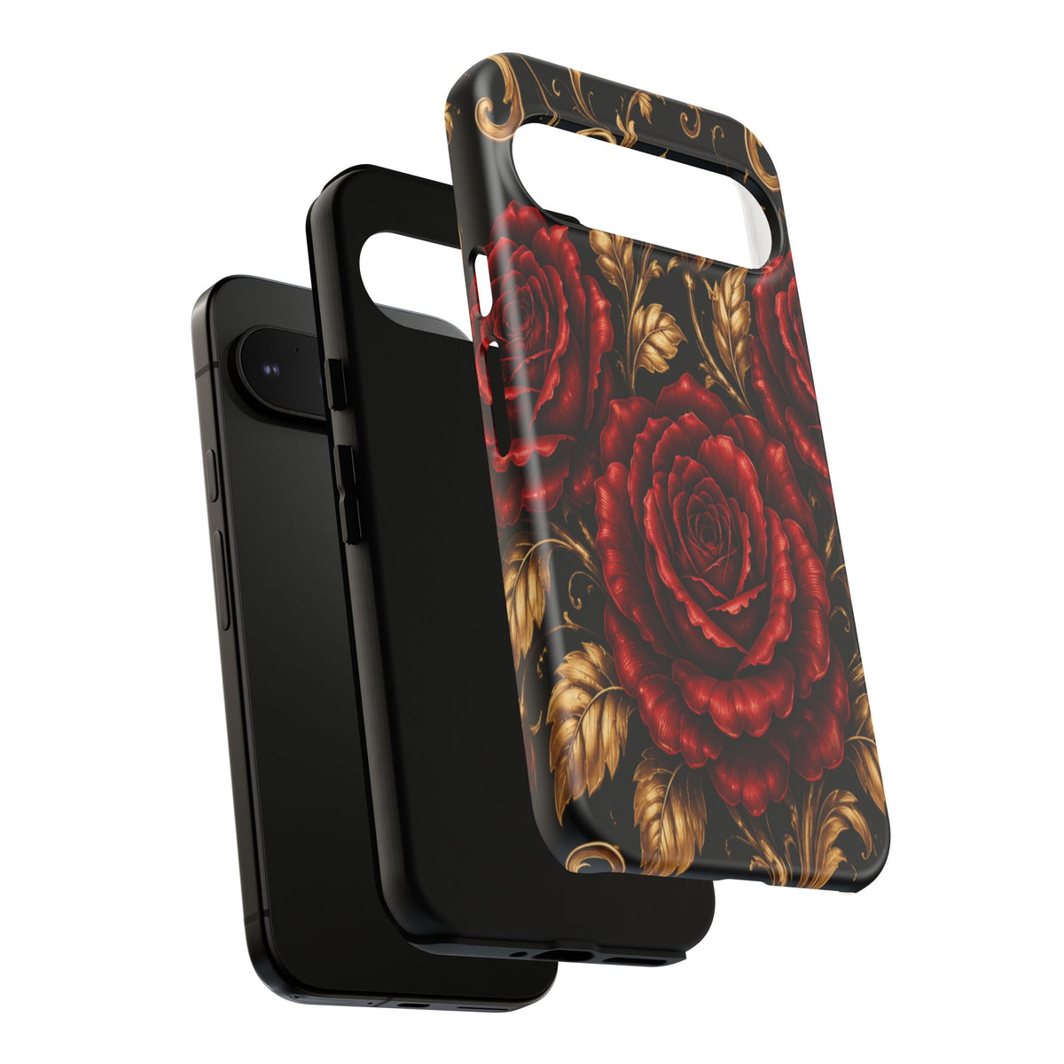 Tough Cases — Vintage Red Rose Floral Phone Case