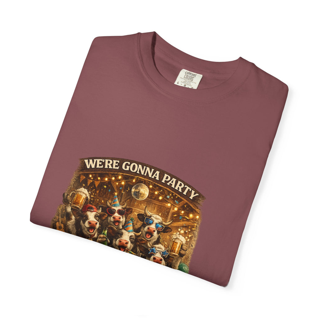 We're Gonna Party Until the Cows Come Home T-shirt | Funny Cow Party Shirt