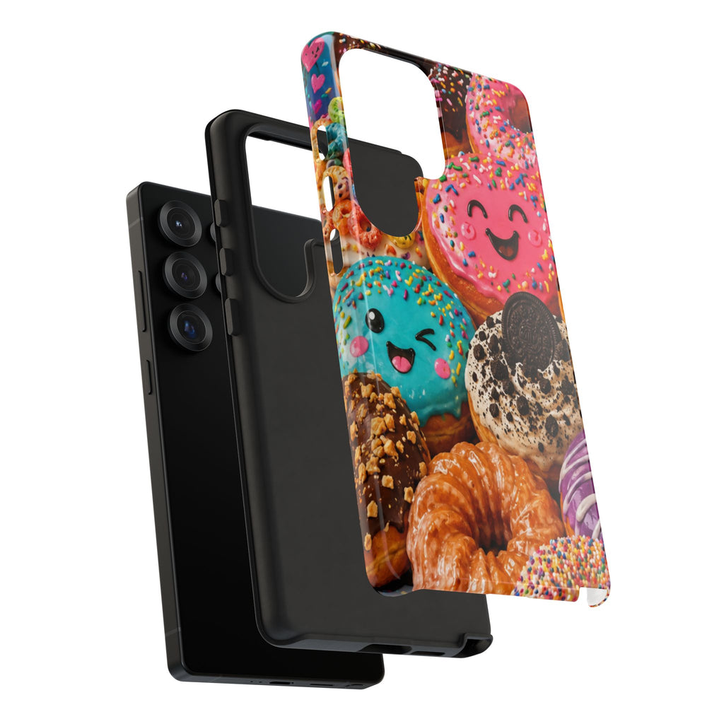 Donut Smile Tough Phone Case — Cute Colorful Desserts Protective Cover