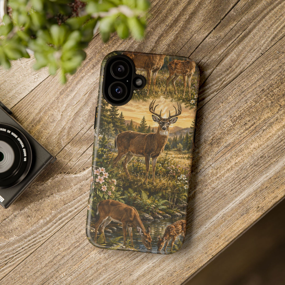 Deer Forest Phone Case — Woodland Bucks Nature iPhone Cover