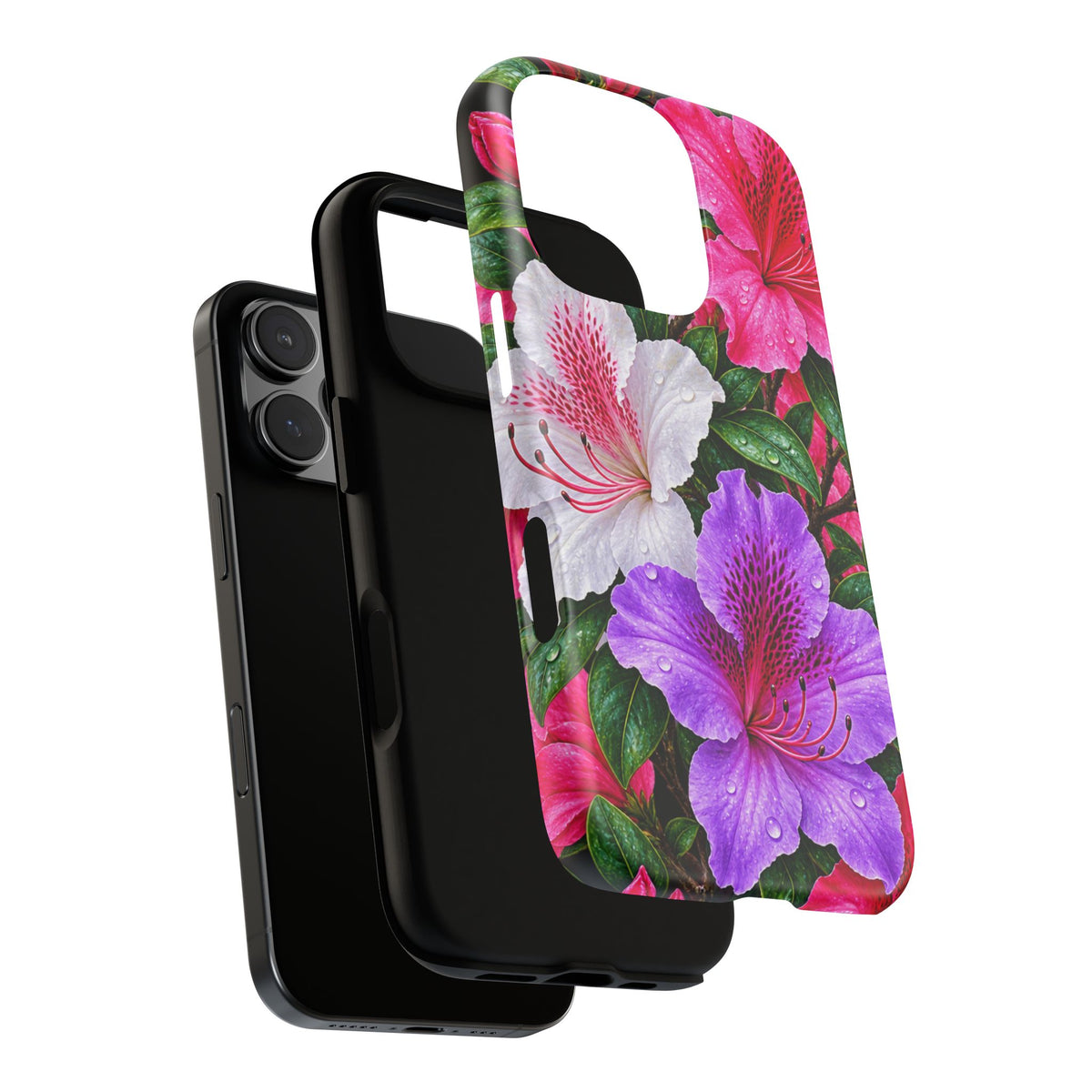 Floral Azalea Phone Case — Vibrant Pink & Purple Blossom Protection