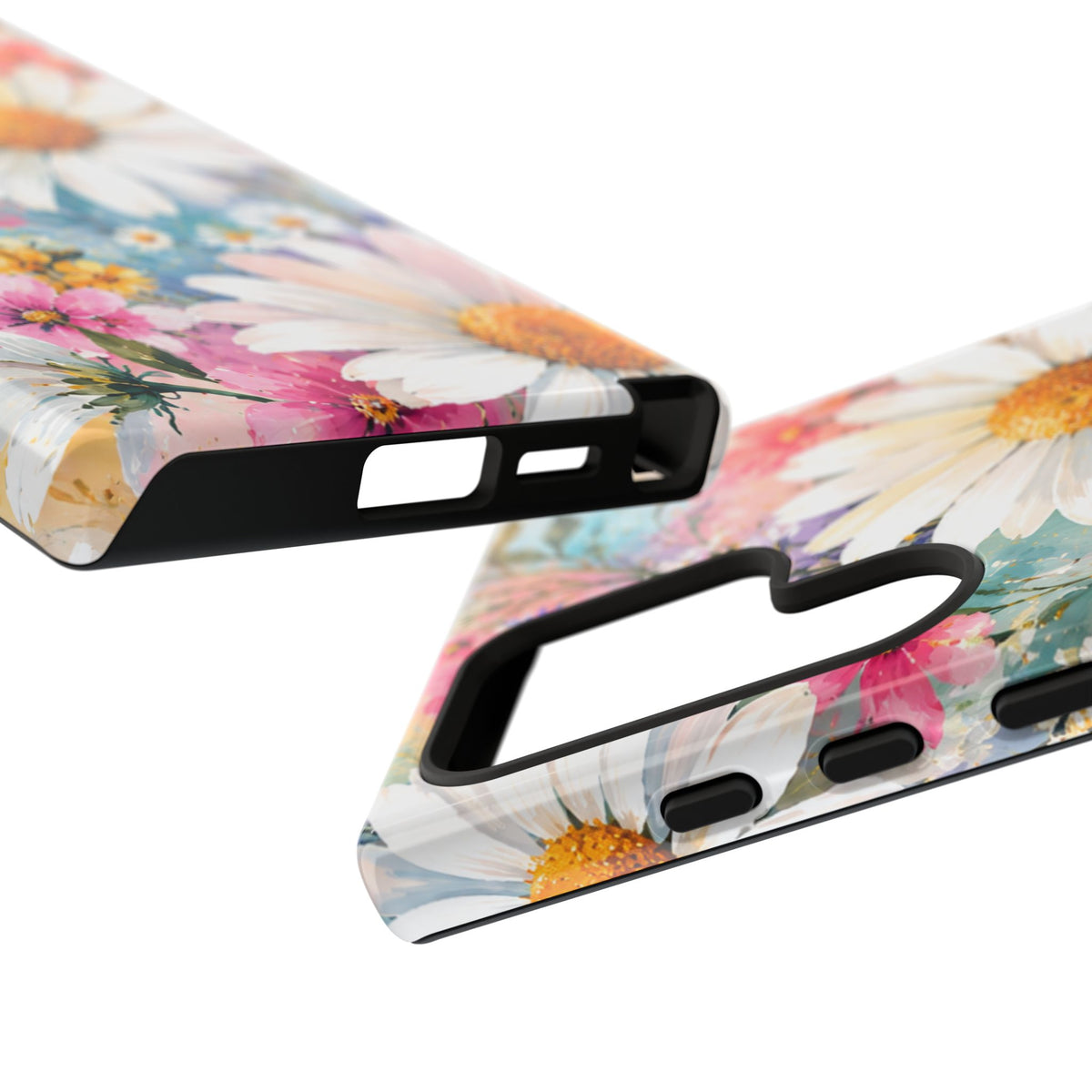 Floral Daisy Phone Case — Watercolor Daisies Protective Tough Case