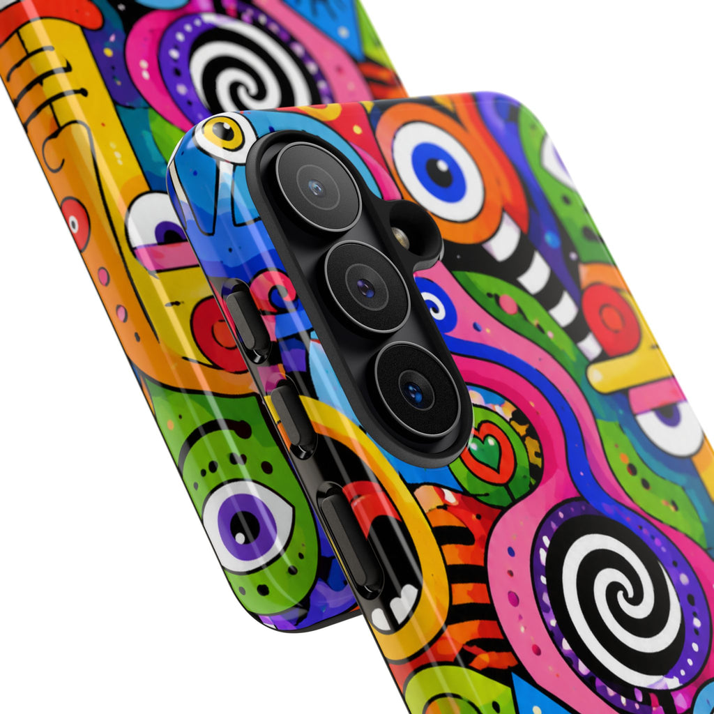 Colorful Abstract Doodle Tough Phone Case