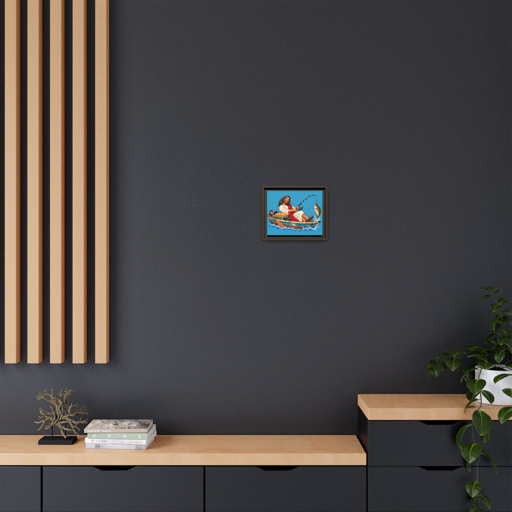 Matte Canvas, Framed (Multi-color) -Jesus Goes Fishing