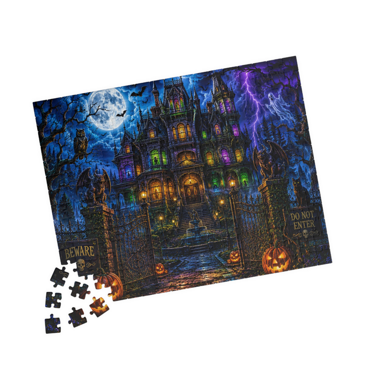 Haunted Mansion Halloween Puzzle | Spooky Night Jigsaw