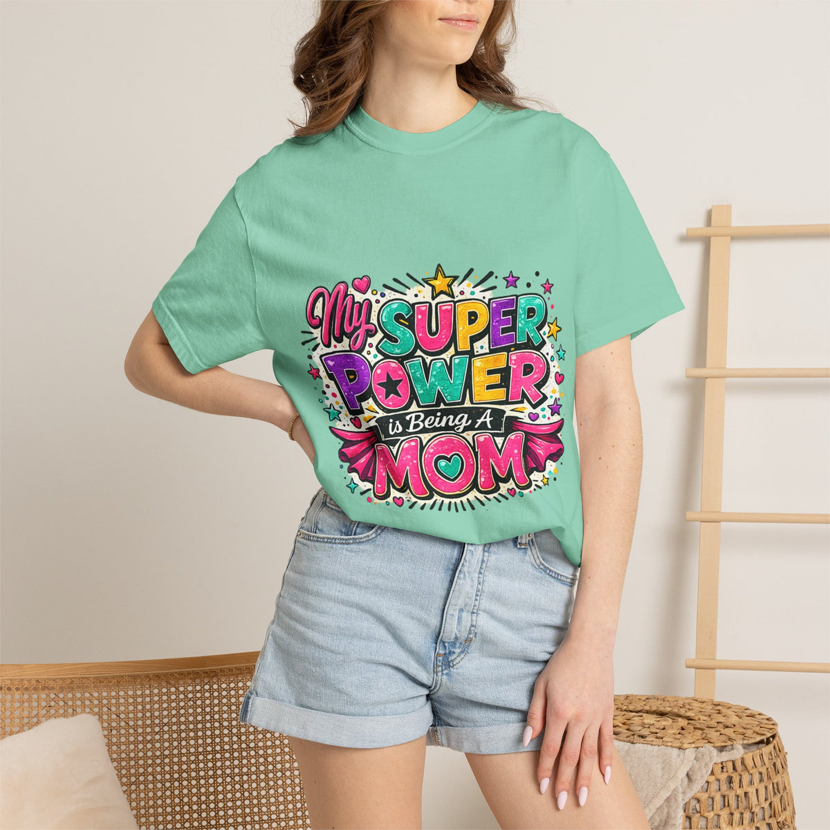 My Super Power Is Being A Mom T-shirt | Mom Graphic Tee