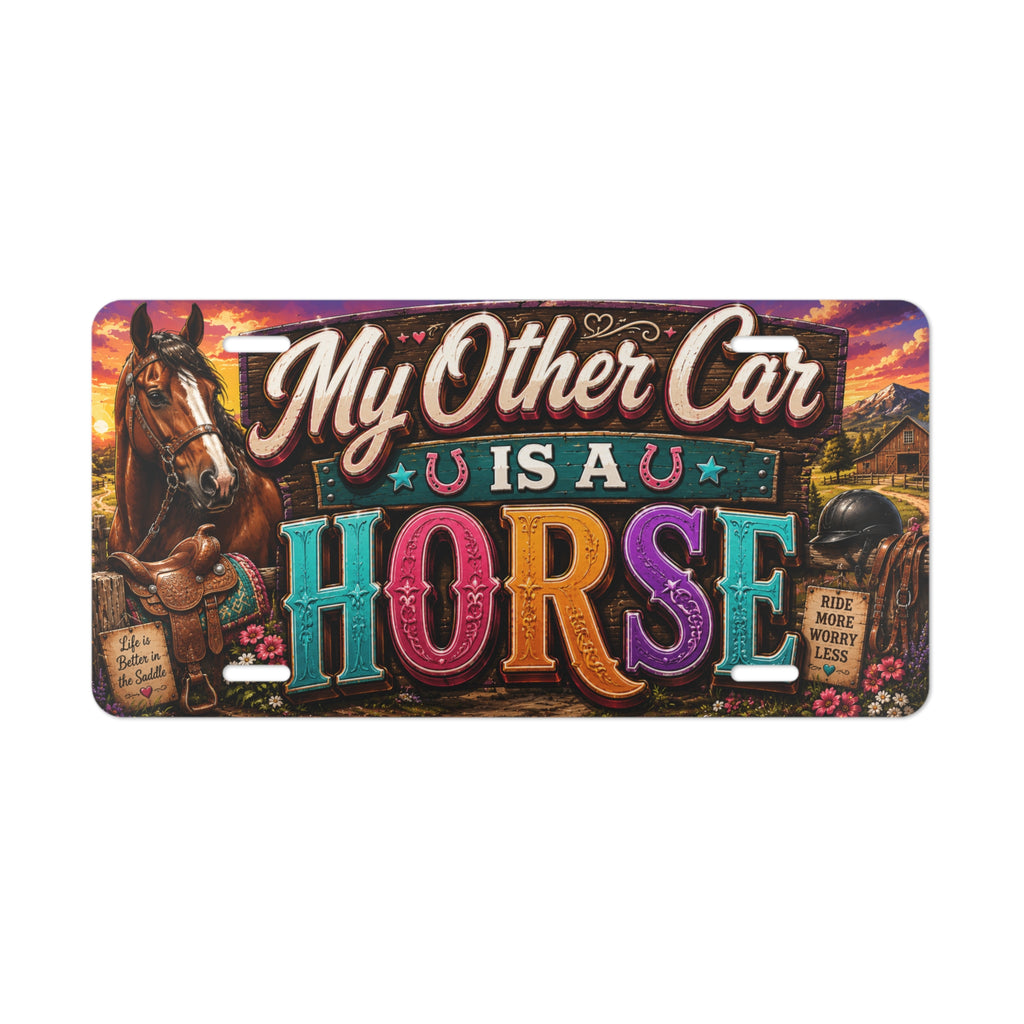 My Other Car Is A Horse Vanity Plate | Horse License Plate