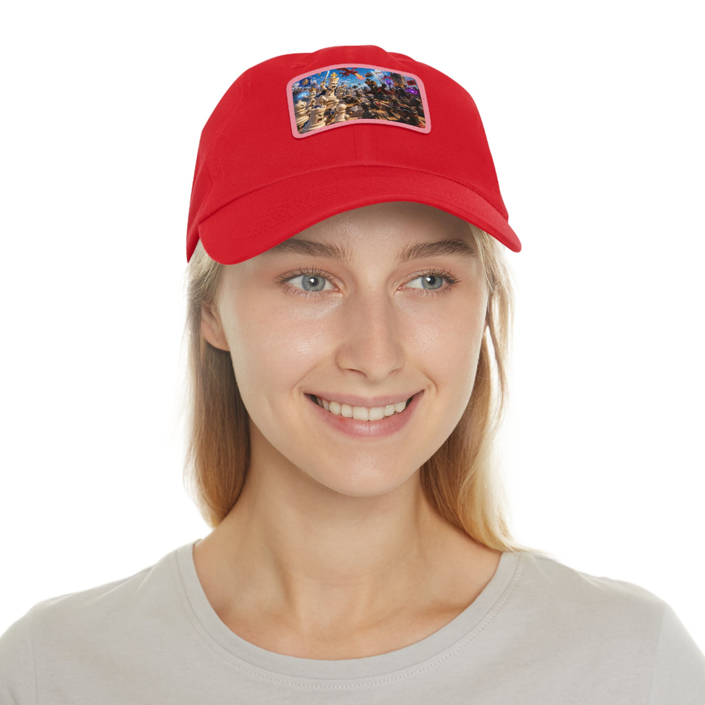 Dad Hat with Leather Patch (Rectangle)