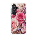 Pink Vintage Roses phone case | floral iPhone cover