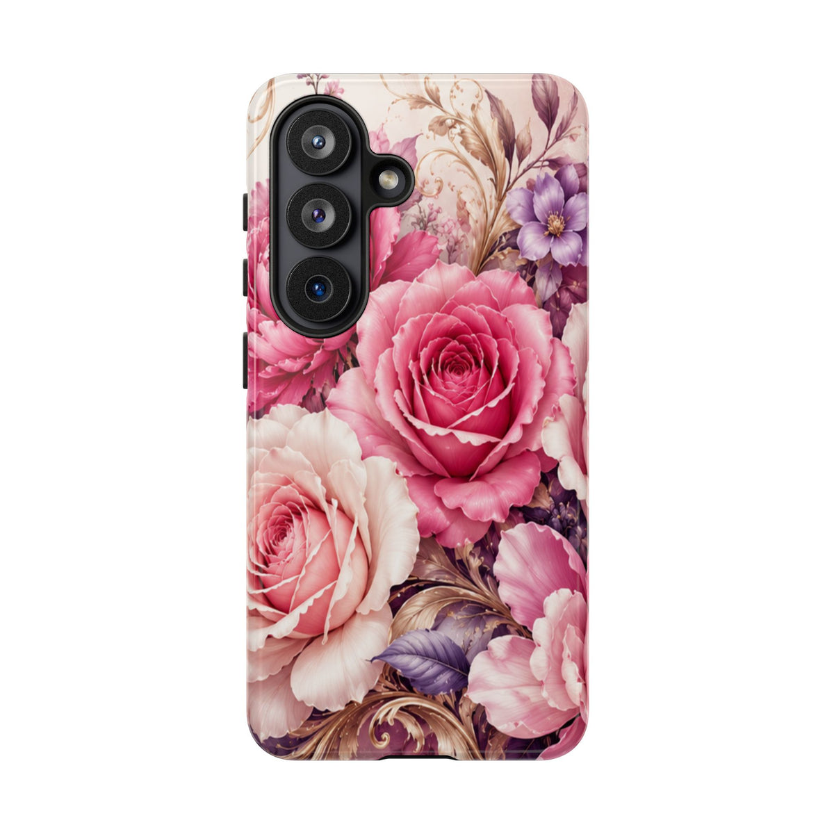 Pink Vintage Roses phone case | floral iPhone cover