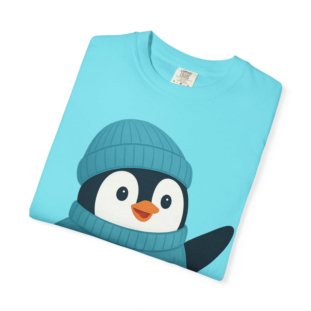 Cute Penguin in Blue Knit Tee